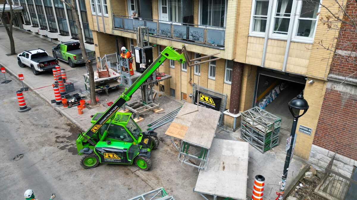 Fork lift under building 1 RBA Construction